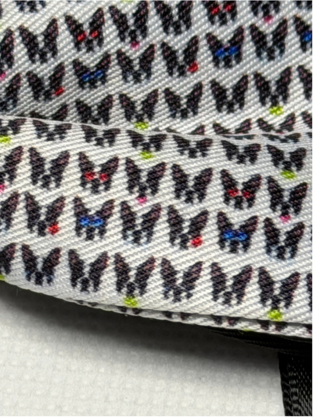 Boston Terrier Print Adjustable Bow Tie – Black & White with Color Accents - Picture 2 of 3